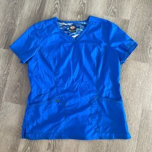 Blue scrub top